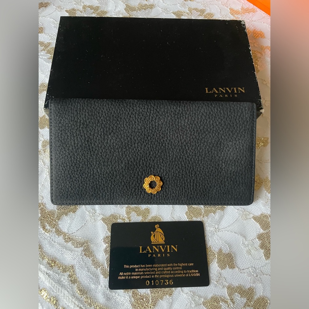 Lanvin Black Leather Wallet